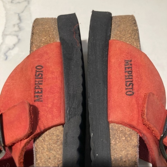 MEPHISTO SZ 40 Helen Leather Toe Wrap  Buckle Comfort Sandals - Picture 5 of 10